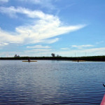 In canoa sul lago