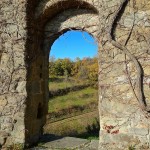 Dalla porta del castello di Porciano