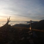 Sulla cima di Monte Tondo al tramonto